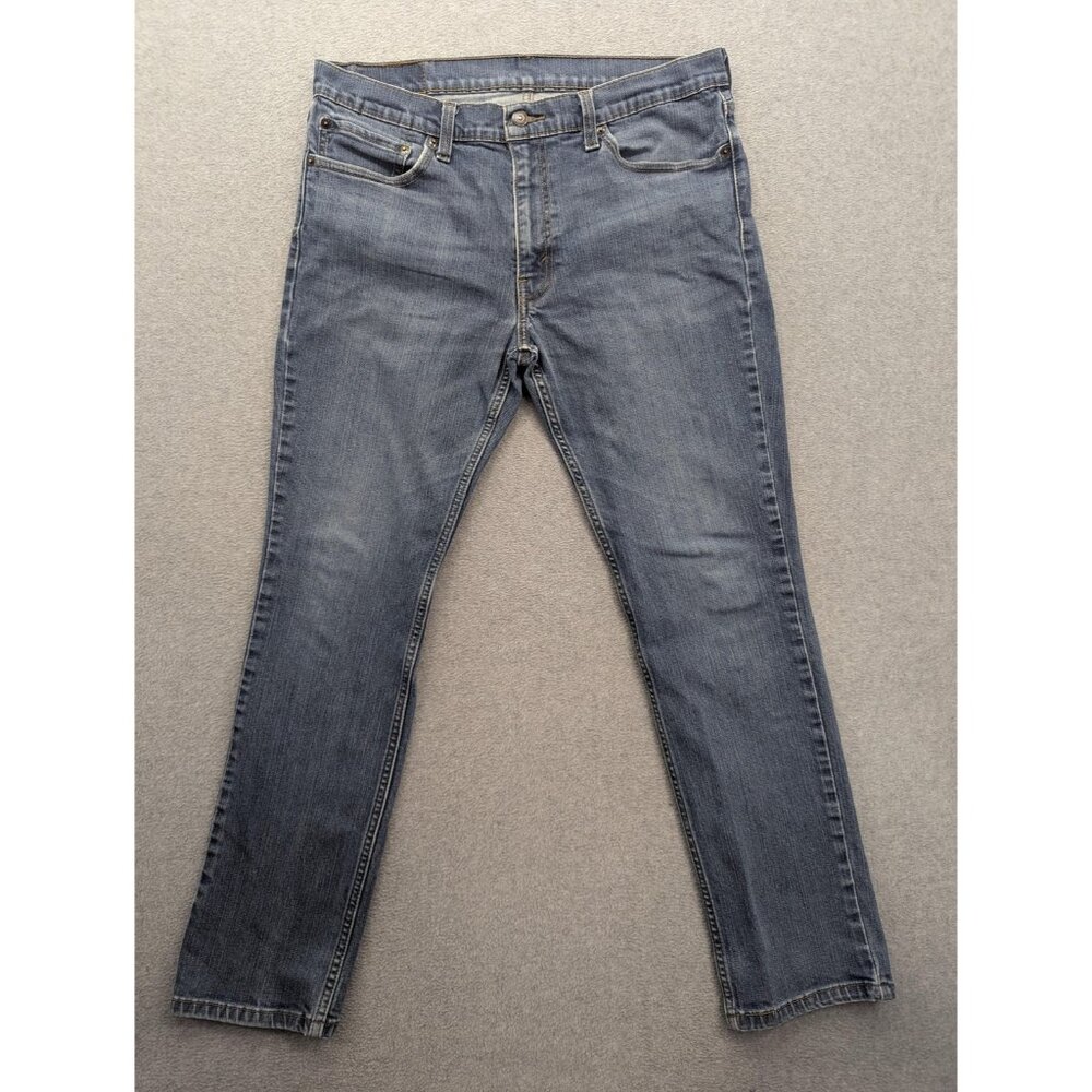 Levis 511 Jeans Mens 36x31 Blue Medium Wash Slim Tapered Stretch Denim Zip Fly